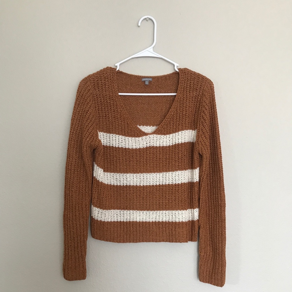 Striped knit sweater